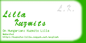 lilla kuzmits business card